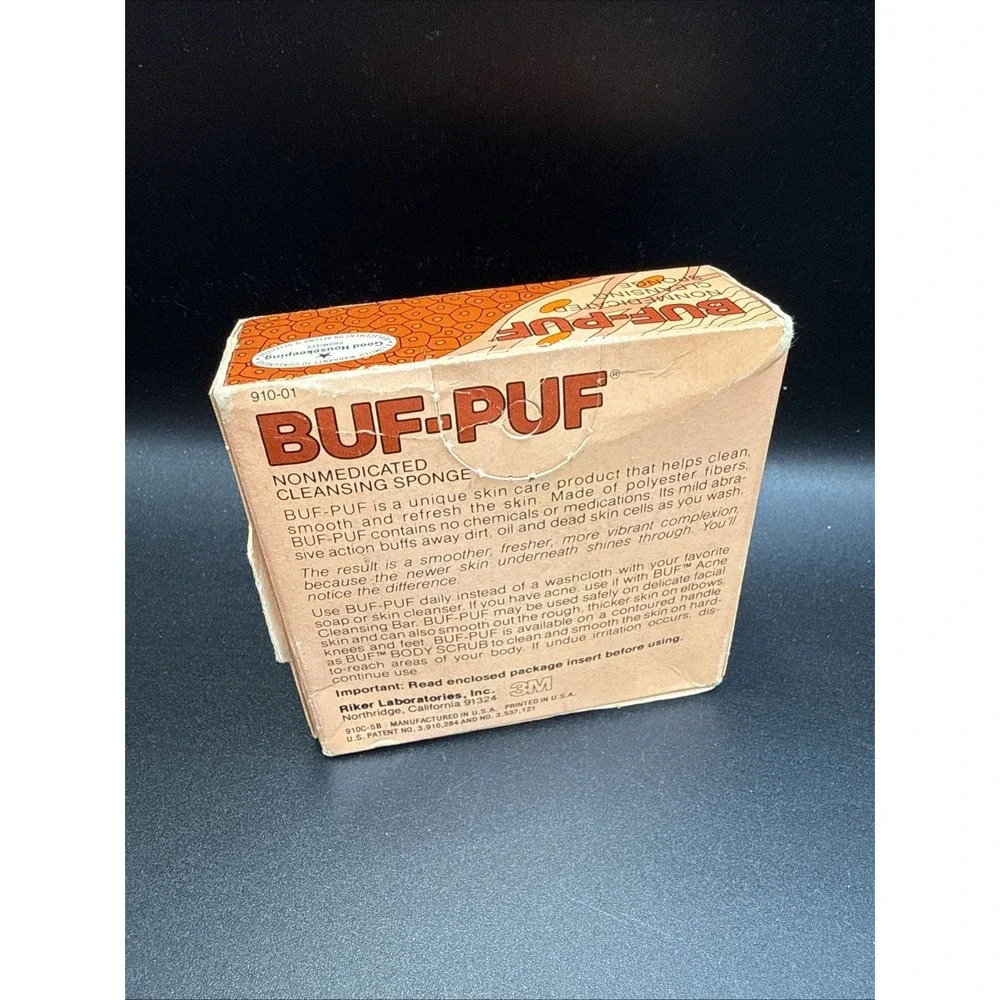 Vintage New Old Stock BUF PUF Non medicated Cleansing Sponge 3M